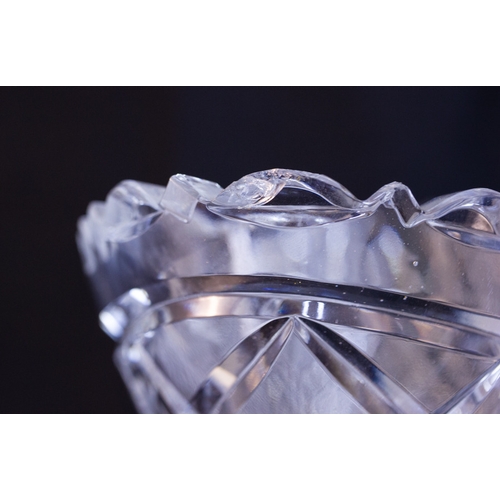 44 - WATERFORD CRYSTAL BOAT BOWL 32W X 23H CM - CHIP ON RIM