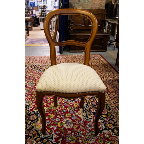 5 - MODERN QUALITY ROUND DINING TABLE + LEAF 115 DIAMETER  + LEAF 50 CM  . WITH 6 MATCHING BALLOON BACK ... 