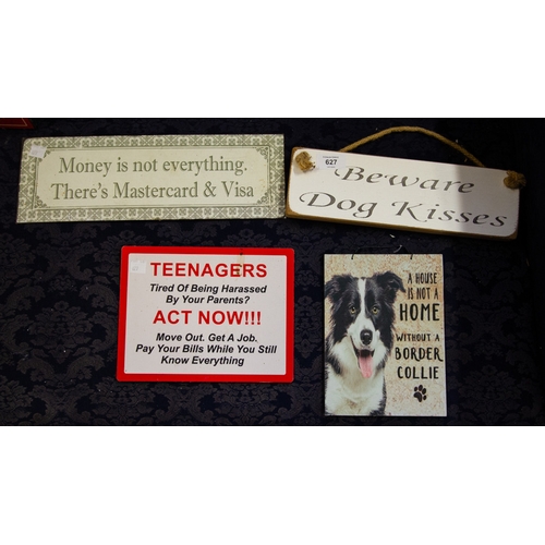 6 SMALL TIMBER SIGNS