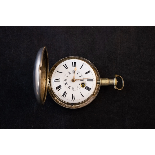 246 - RARE SILVER HALF-HUNTER VERGE POCKET WATCH,  SIGNED ‘OSBORNE & KEVILLE, DUBLIN’, HALLMARKED LONDON 1... 
