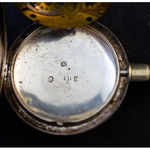 246 - RARE SILVER HALF-HUNTER VERGE POCKET WATCH,  SIGNED ‘OSBORNE & KEVILLE, DUBLIN’, HALLMARKED LONDON 1... 