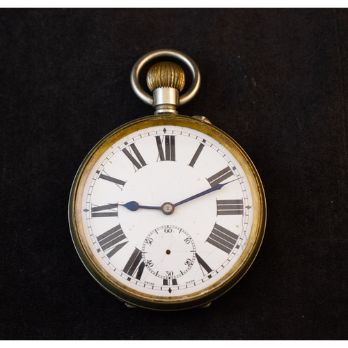 247 - LARGE SWISS NICKEL LEVER POCKET WATCH