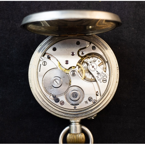 247 - LARGE SWISS NICKEL LEVER POCKET WATCH