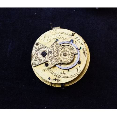 254 - THREE DUBLIN VERGE POCKET MOVEMENTS, BY THOMAS GORMAN; JAMES UNTHANK OF CHANCERY LANE; AND ROBERT JO... 