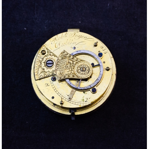 254 - THREE DUBLIN VERGE POCKET MOVEMENTS, BY THOMAS GORMAN; JAMES UNTHANK OF CHANCERY LANE; AND ROBERT JO... 