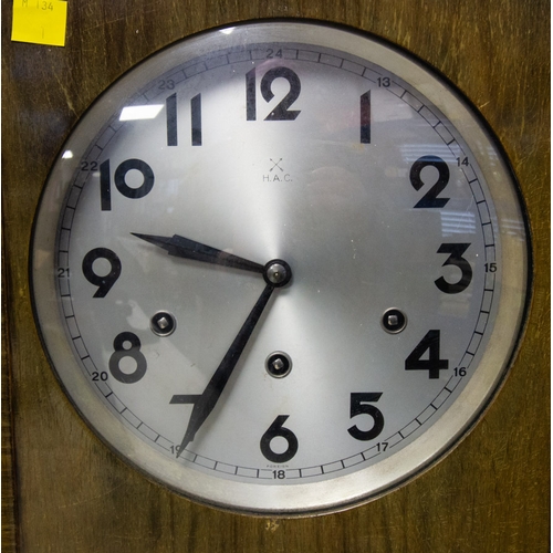 272 - MID-CENTURY WALL CLOCK H.A.C 30 X 52H CM