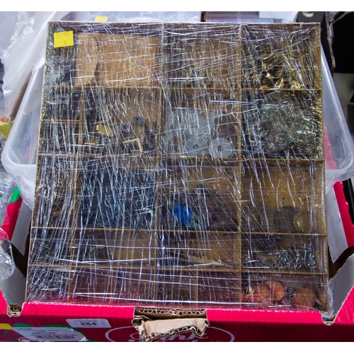284 - MISC SCREWS, BOLTS, NUTS, NAILS, WASHERS ETC