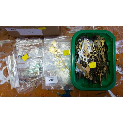 290 - LOT OF CLOCK HANDS