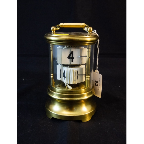 UNUSUAL TICKET CLOCK. 14 CM HIGH