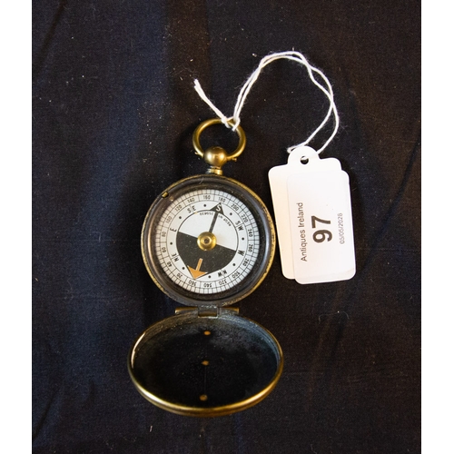 97 - POCKET COMPASS IN BRASS CASE