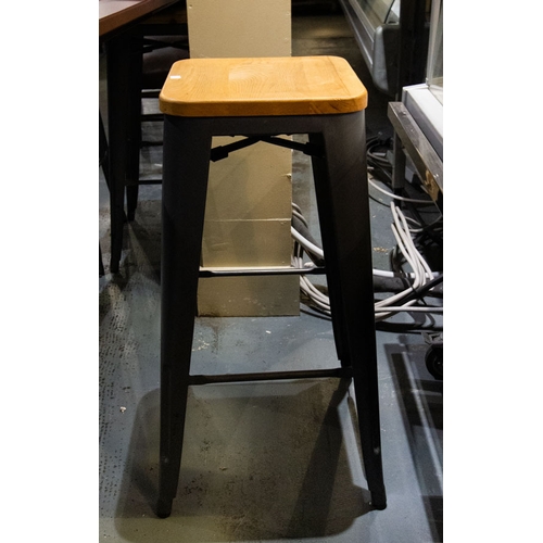 2 - 4 BOLERO BISTRO HIGH METAL STOOLS