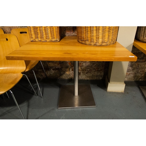 24 - 3 CHROME BASE POD TABLES 102L X 82D CM