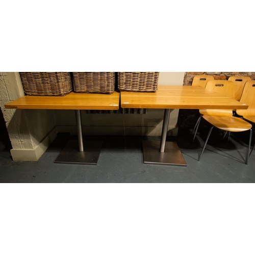 24 - 3 CHROME BASE POD TABLES 102L X 82D CM