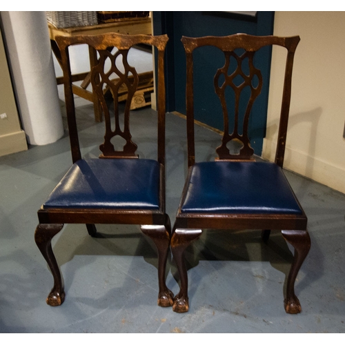 36 - 10 MAHOGANY CLAW LEG DINING CHAIRS AF