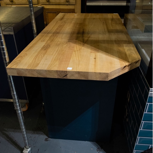 51 - SOLID TIMBER ISLAND 300 X 111 X 92H CM + SHORT ISLAND 116 X 60 X 75H CM