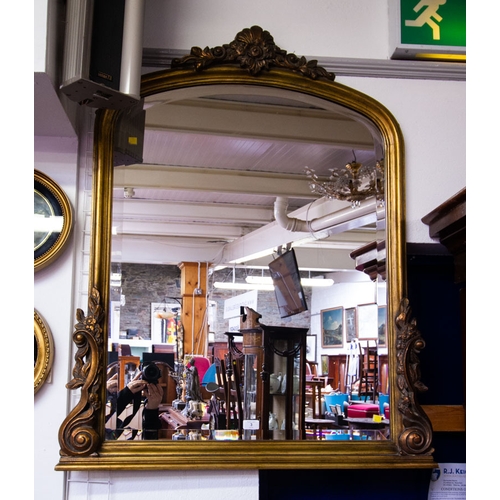 3 - NEAT BEVELLED GILT MIRROR 94 X 115H CM