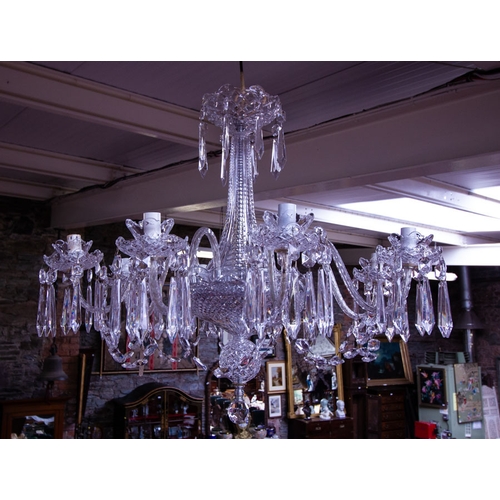 SUPER WATERFORD CRYSTAL  8 ARM CHANDELIER 71H X 84W CM