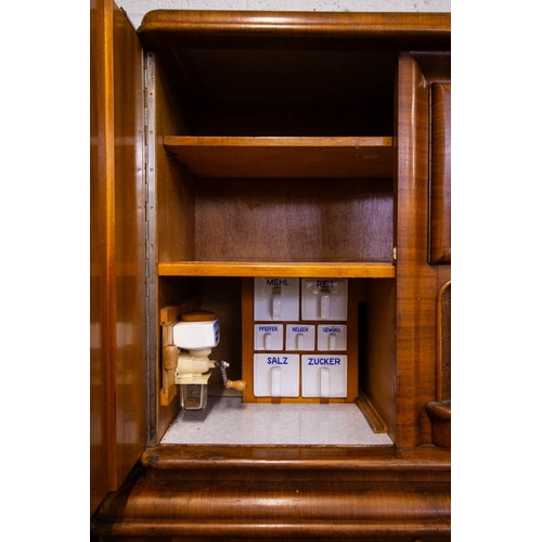 1 - MID CENTURY WALNUT DRESSER with fitted interior. 200 X 55 X 184