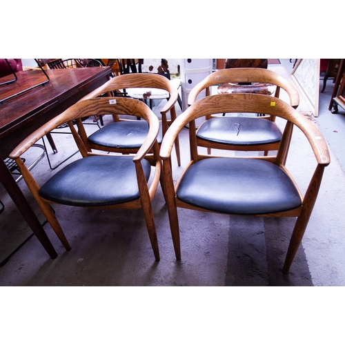 SET OF 4 RARE 1960S DANISH LABELLED CHAIRS BY ILLUM WIKKELSO FOR NIELS EILERSEN