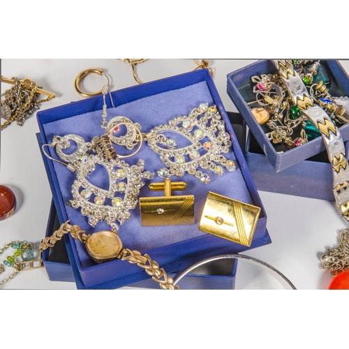 84 - A Box containing a collection of costume jewellery.