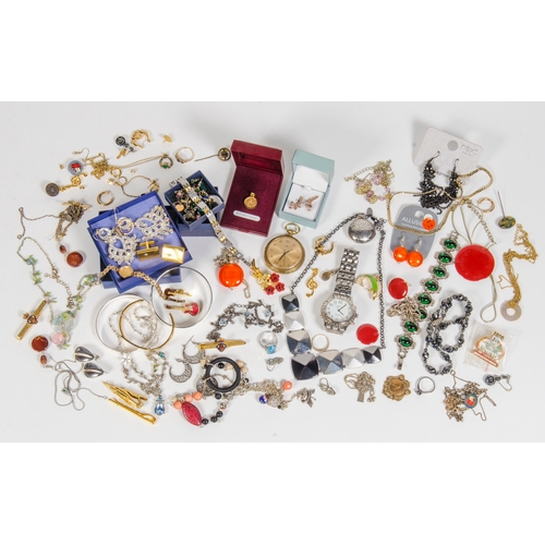 84 - A Box containing a collection of costume jewellery.