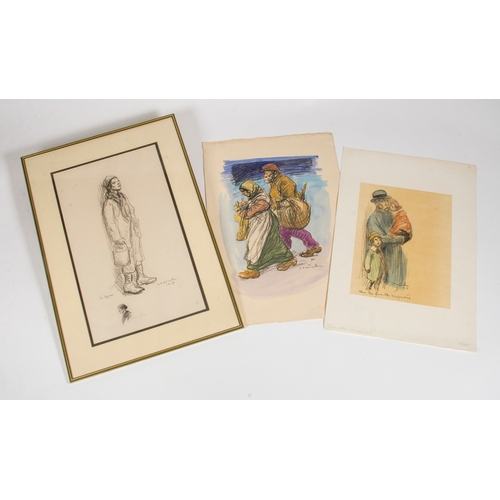 533 - A signed limited edition print, by Theophile Steinlan, 1859-1923, depicting a young boy with a food ... 