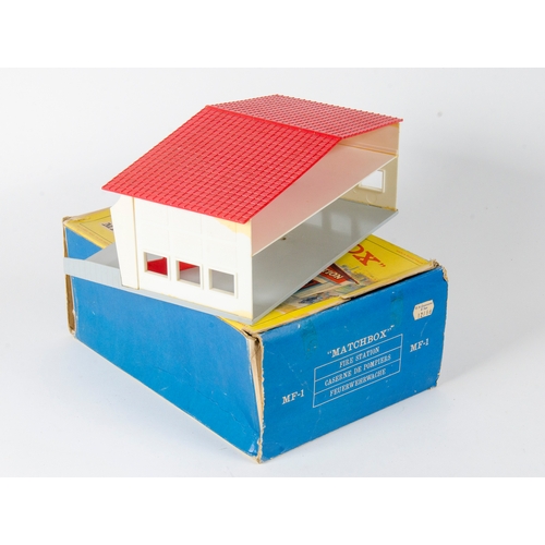 839 - This is a Scarce Matchbox MF-1 Fire Station finished in White, Red & Grey in Excellent Original Cond... 