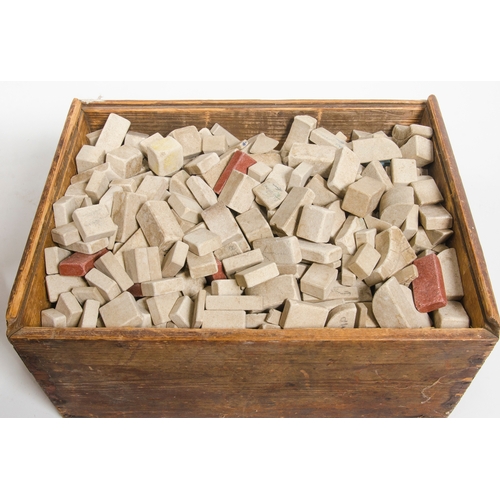 890 - This is a Large Quantity of 19th Century Brick Building Blocks contained in an Original Wooden Box p... 