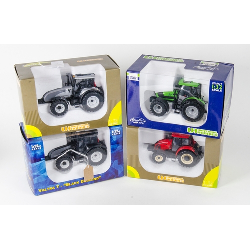 901 - 4 x Universal Hobbies Tractors in Mint Condition with Near Mint Original Boxes.