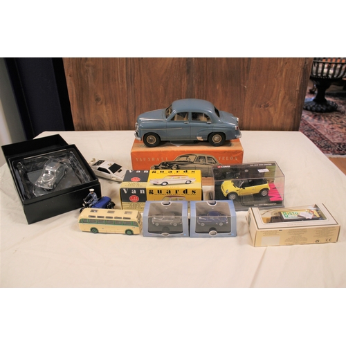 906 - Victory Models: Vauxhall Velox in light blue complete with original box, 3 x corgi's, 1 x Vanguard M... 