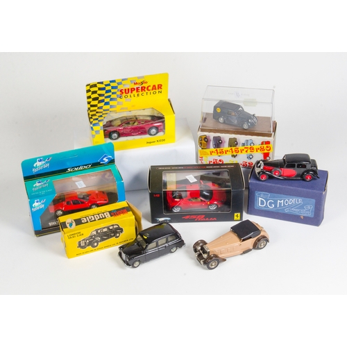 907 - Mostly 1/43rd scale model cars. including Solido Ferrari, Jaguar XJ220, Ferrari 458, Ford popular 10... 