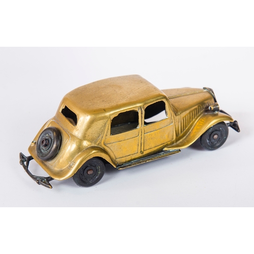 750 - Fal Model Car of a Citroen C15 Saloon made in Brass and around 1/28th scale. Model missing one headl... 