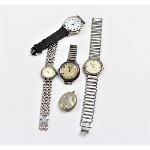 208 - A collection of watches, including silver cased locket etc.