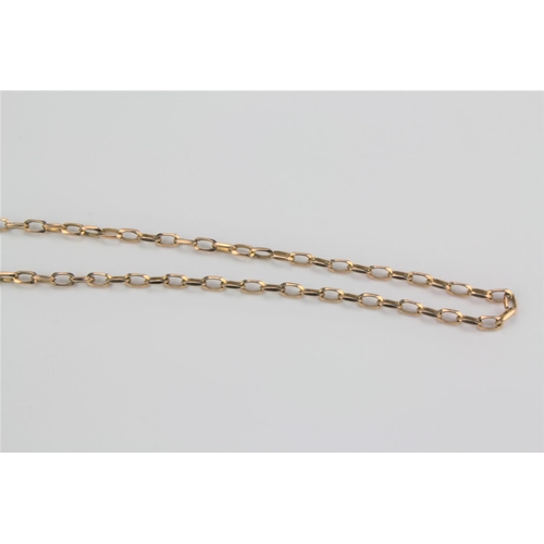 172 - A 9 carat gold curb link necklace. 8.8 grams.