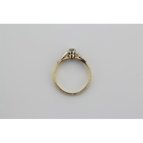 174 - An 18 carat gold dress ring, diamond set.