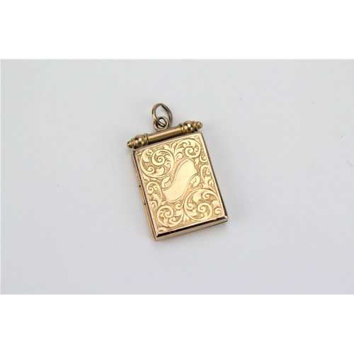 207A - A Victorian Gold & engraved Locket Circa 1890.