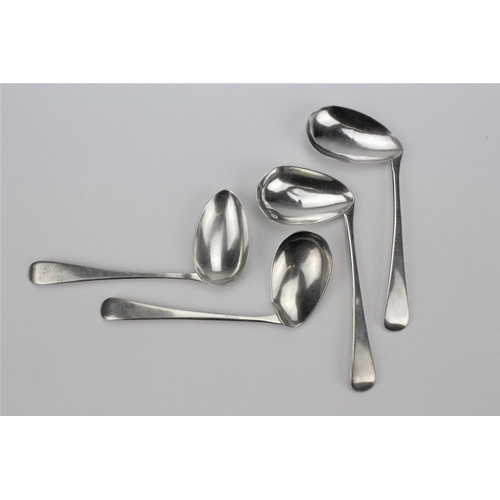 64 - Four silver spoons.