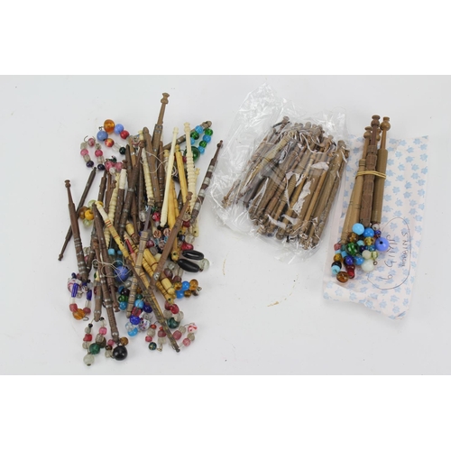 610 - A collection of 18th & 19th century bead work & other bobbins.