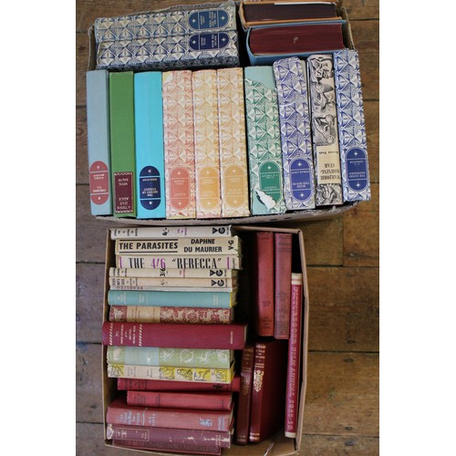 656 - 2 Boxes of Hard Back Books from the 1940's to 1950's including: Daphne Du Maurier, Charles Dickens, ... 