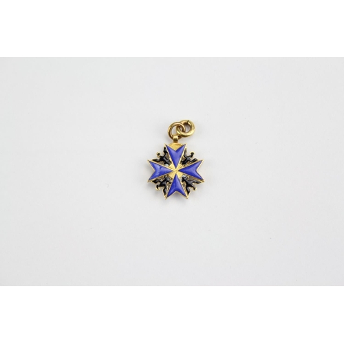 638 - Part of a collection of European orders and decorations, a Sicilian gold and blue Maltese cross, the... 