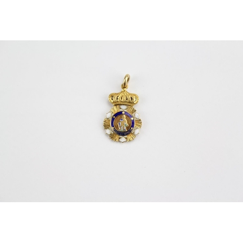 636 - Part of a collection of European orders and decorations, a gold and enamelled order of Christ and Sa... 