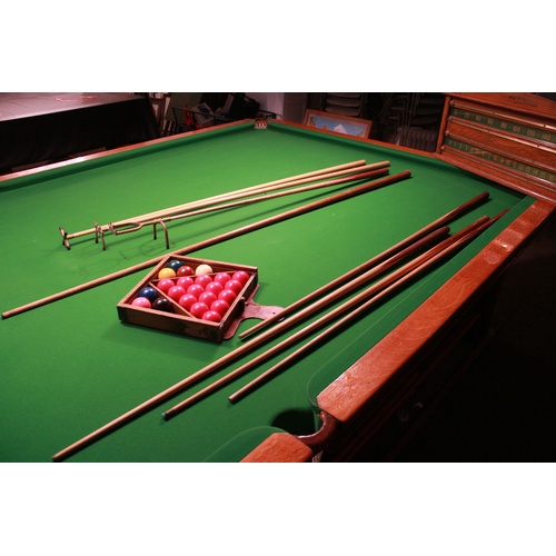 694 - A Full Size Snooker Table (Measuring 11 Ft 8 inches x 5 Ft 10 inches)  with all accessories, Balls, ... 