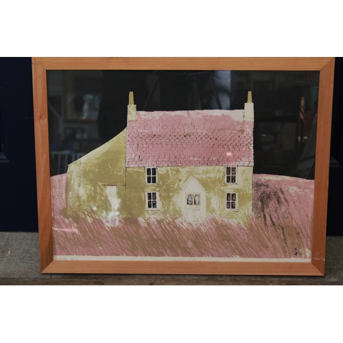 568 - An artists proof of a Dorset cottage, signed.
possible Padraig MacMiadhachain