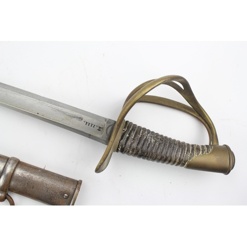 646 - A late 19th century JFBB Weyersberg of Sologen Calvary sword, fitted in a steel scabbard.