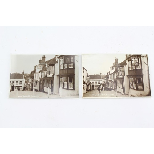 629 - 2 Scarce 1950's Post Cards of Lymington on Quay Hill (Cobbles). One written on dated 1959 & the othe... 