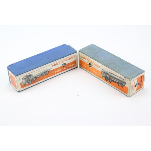 433 - 2 x Empty Dinky Boxes to include: 502 - Foden Flat Truck & 504 - Foden Tanker. Both Good/Excellent O... 