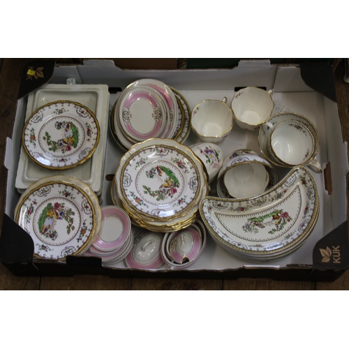 158 - Copeland Spode Chelsea Soup Bowls, Breakfast Cups, Saucers, Salad Plates, Derby Posies, Victorian Te... 