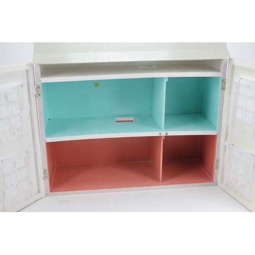 455 - A Scratch Built 1970's Dolls House painted Grey & Pink measuring: 2 Feet x 2 Feet in Excellent Condi... 