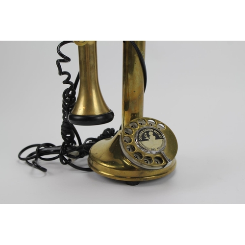 198 - An Antique Design hand held Telephone with a Black Plastic Mouth Piece.