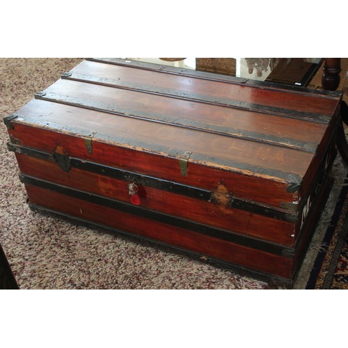 433 - A Large Cabin Trunk made for the Chinese market with Brass decoration